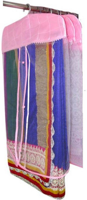 

Addyz Plain Pack Of 3 Net Saree Cover Wardrobe Organize(Pink)
