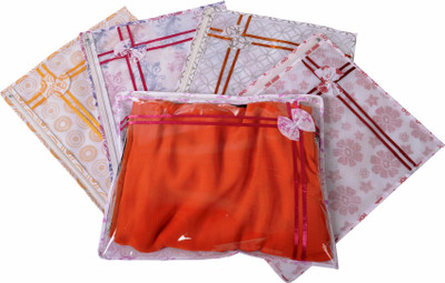 

Indi Bargain Designer Multi color set of 5 single saree cover(Multicolor)
