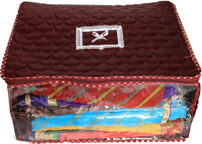 

Ombags & More handmade quilted saree cover ombags03(Maroon)