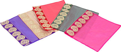 KUBER INDUSTRIES Designer Zari Border Flip Saree cover set of 5 Pcs KUBS72 Multicolor