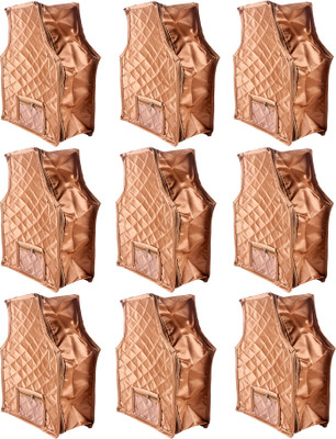 

Annapurna Sales Designer 4 Inch Height Side Transparent large Blouse Cover - Set of 9 Pcs. Golden00270(Golden)