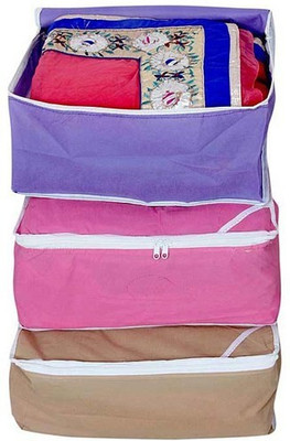 Fashion Bizz Regular Multi-Saree Cover 3-IN-1 COMBO(Multicolor)