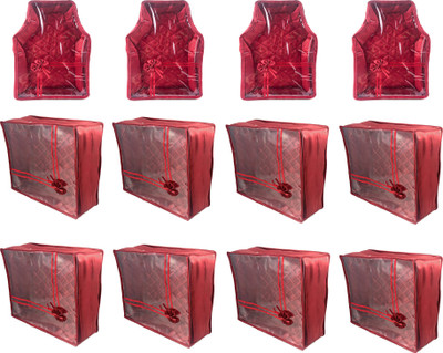 

Annapurna Sales Designer 5 Inch Height Front Transparent Large Saree and Blouse Cover - Set of 12 Pcs. Maroon00367(Maroon)