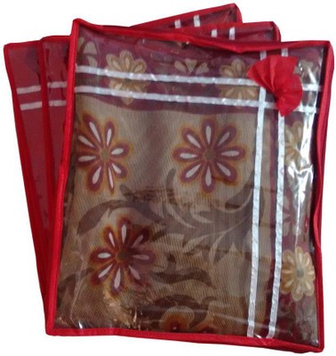 

Fashion Bizz Designer MULTI-SAREE COVER-3 Pcs Combo MSC-RW3(Red, White)