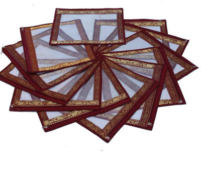 KUBER INDUSTRIES Designer Full Transparent Brocade MKU5001 Maroon KUBER INDUSTRIES Garment Covers