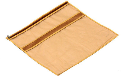 KUBER INDUSTRIES Designer Single Packing Saree Cover Set of 6 Pcs Jute Design KUBS57 Gold KUBER INDUSTRIES Garment Covers