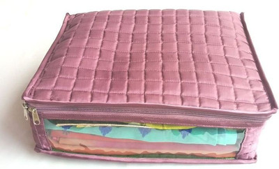 

Arow Satin Quilted Satin Saree Organiser PSSO06(Pink)