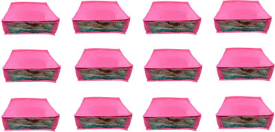 

Addyz Plain 12 Pcs Pink Ladies Large Non-Woven Saree Cover Upto 5-6 saree each(Pink)