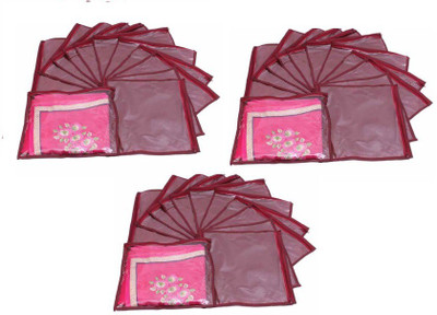 

Addyz Plain Pack Of 36 Saree Cover Keep 1 each(Maroon)