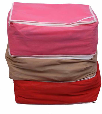 KUBER INDUSTRIES Designer Saree Cover 3 pcs combo MKU016(Multicolor)