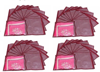 

Addyz Plain Pack Of 48 Saree Cover Keep 1 each(Maroon)