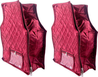 

Annapurna Sales Designer 4 Inch Height Side Transparent large Blouse Cover - Set of 2 Pcs. Maroon00294(Maroon)