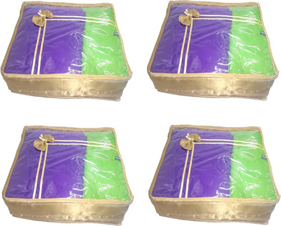 

Addyz Plain 4saree Storage Cover Blouse Salwar Suit Shirt Jeans Case(Gold)