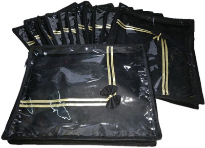 

Addyz Pack of 12 Non woven 2 inch Height Saree Cover Gift Organizer(Black)