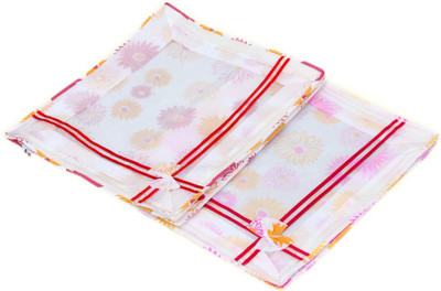 KUBER INDUSTRIES Designer Non Woven Bow Saree Cover/ Lahenga Cover Set Of 2 Pcs 6 Inches Height KUBS62 Yellow KUBER INDUSTRIES Garment Covers