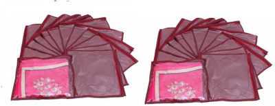 

Addyz Plain Pack Of 24 Saree Cover Keep 1 each(Maroon)