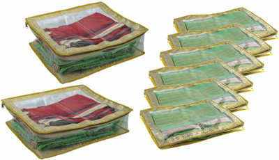 

Bahurani Boutique Designer Combo of 6 inch Saree Cover 2 pcs, 2 inch Saree Cover 6 pcs(Golden)