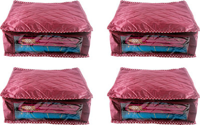 

Annapurna Sales Designer 5 Inch Height Side Transparent Large Saree Cover - Set of 4 Pcs. Maroon00406(Maroon)