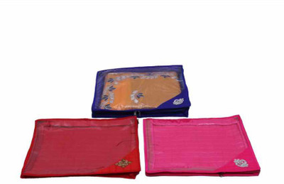 KUBER INDUSTRIES Designer Broach Saree Cover - 3pcs MKU73029(Maroon) KUBER INDUSTRIES Designer Broach Saree Cover - 3pcs MKU73029(Maroon)