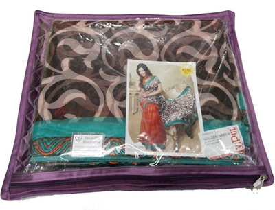 KUBER INDUSTRIES Saree Covers Satin MKU167 Purple KUBER INDUSTRIES Garment Covers
