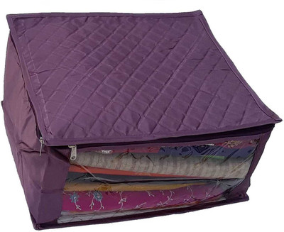 

Indi Bargain Purple Saree Cover Three Layered Wedding(Purple)