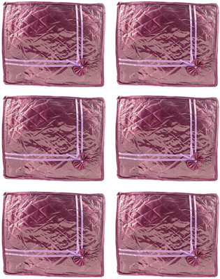 

Annapurna Sales Purple Small Satin Saree Cover - Set of 6 Pcs. Pouch(Purple)