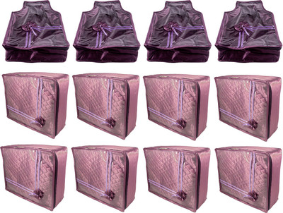 

Annapurna Sales Designer 5 Inch Height Front Transparent Large Saree and Blouse Cover - Set of 12 Pcs. Purple00379(Purple)