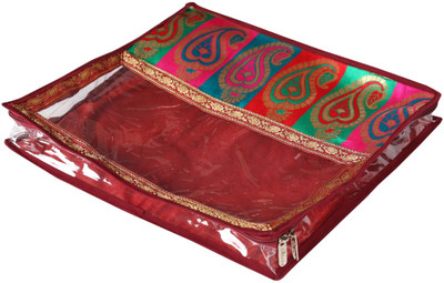 

SuiDhaga Saree Cover Navrang 2 inches Organiser (Upto 1-2 Sarees) SDS2C003(Maroon)