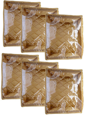 

Mun Shree Designer Double Sarten 5 Saree Cover Box(Pack Of 6) MS-14(Golden)