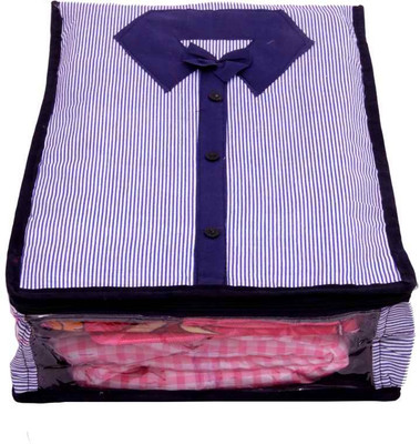 

Kuber Industries Designer Shirt Cover in Quilted Cotton Material MKUSC128(Blue)