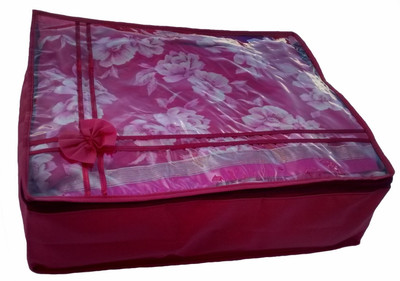 

Indi Bargain Designer color set of 3 transparent multi saree cover(Multicolor)
