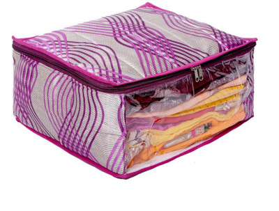 KUBER INDUSTRIES Designer Heavy Quilted Large Saree Cover With Capacity of upto 15 Sarees MKU006642 Blue KUBER INDUSTRIES Garment Covers