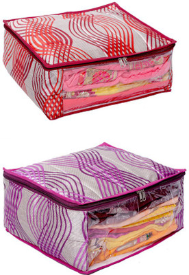 KUBER INDUSTRIES Designer Heavy Quilted Large Saree Cover With Capacity of upto 15 Sarees Set of 2 Pcs KUBS01 Multicolor KUBER INDUSTRIES Garment Co