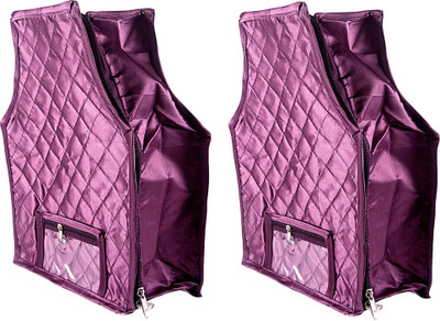 

Annapurna Sales Designer 4 Inch Height Side Transparent large Blouse Cover - Set of 2 Pcs. Purple00243(Purple)