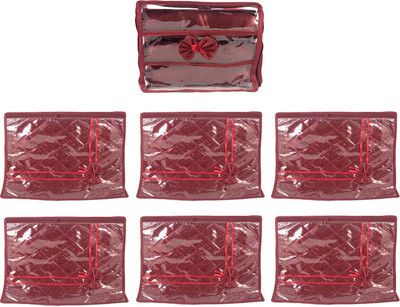 

Annapurna Sales Designer Single Saree Covers and Churi/Bangles Case - Set of 7 Pcs. Maroon00134(Maroon)