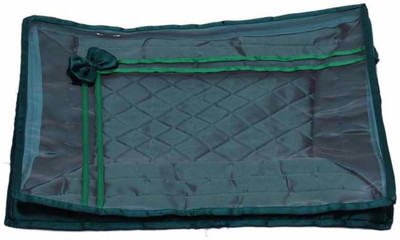 KUBER INDUSTRIES Designer Saree Cover in Satin MKU043 Green KUBER INDUSTRIES Garment Covers