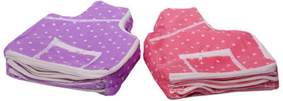 KUBER INDUSTRIES Designer Blouse Cover in Polka Dots Set of 2 Pcs MKU006671 Multicolor KUBER INDUSTRIES Garment Covers
