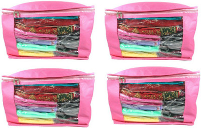 

Addyz Plain 10 Inch Ladies Large Non - Woven 4saree Cover. Upto 10 - 15 Saree Cover each(Pink)