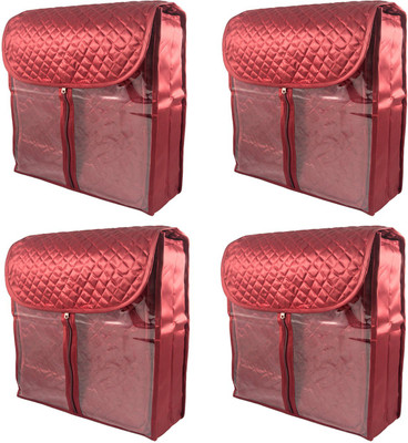 

Annapurna Sales Designer 4" Height Front Transparent Salwar Suit/Kurta Cover Set of 4 Pcs. Maroon00530(Maroon)
