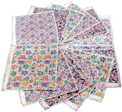 KUBER INDUSTRIES Designer Saree Cover 12 Pcs Combo In Printed White Color SC53 White KUBER INDUSTRIES Garment Covers