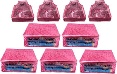 

Annapurna Sales Designer 5 Inch Height Large Saree and Blouse Cover - Set of 9 Pcs. Pink00343(Pink)
