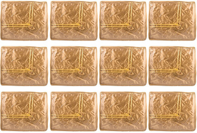 

Annapurna Sales Golden Small Satin Saree Cover - Set of 12 Pcs. Pouch(Gold)