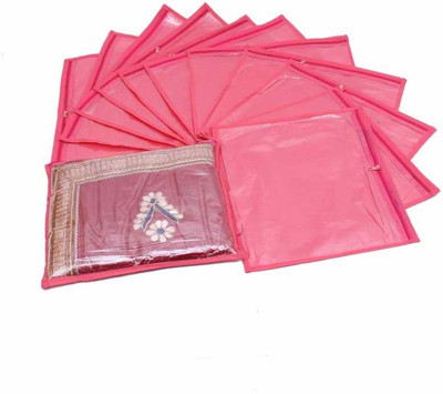

Ombags & More single saree cover combo of 12 bags&more012(Pink)