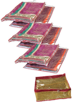 

Srajanaa Hanging Saree Cover Wardrobe Organiser - Set Of 6 + Peticoat cover free SR-170(Multicolor)