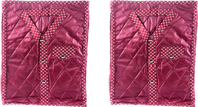 

Annapurna Sales Designer 5 Inch Height Side Transparent Large Shirt/TShirt Cover - Set of 2 Pcs. Maroon00418(Maroon)