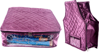 

Annapurna Sales Designer 5 Inch Height Side Transparent Large Saree and Blouse Cover - Set of 2 Pcs. Purple00254(Purple)