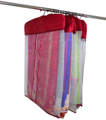 

Atorakushon Designer Satin Hanging Saree Cover 5PC HSC5(Maroon)