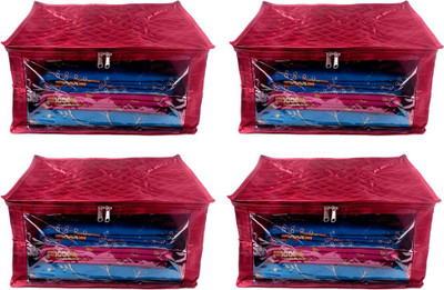 

Annapurna Sales Designer 9 Inch Height Side Transparent Big Saree Covers - Set of 4 Pcs. Maroon00214(Maroon)