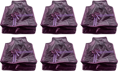 

Annapurna Sales Designer 4 Inch Height Front Transparent large Blouse Cover - Set of 6 Pcs. Purple00371(Purple)