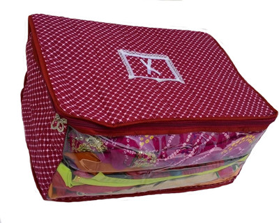 

Indi Bargain Printed Quilted 3 Layerd Saree Cover(Maroon)
